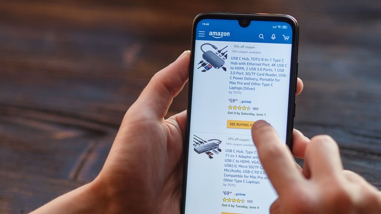 Shopping on Amazon