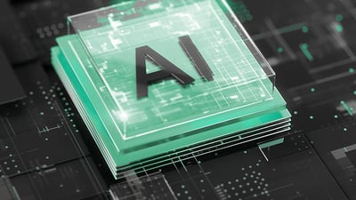 Image of an AI microchip