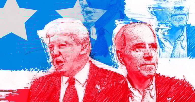 Trump and Biden Illustration