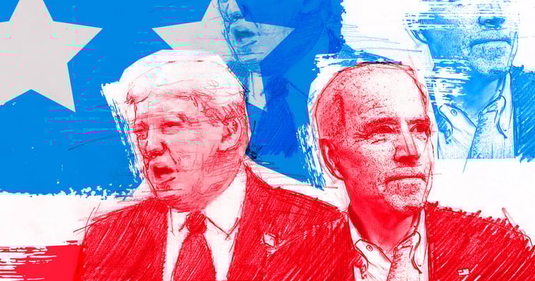 Trump and Biden Illustration