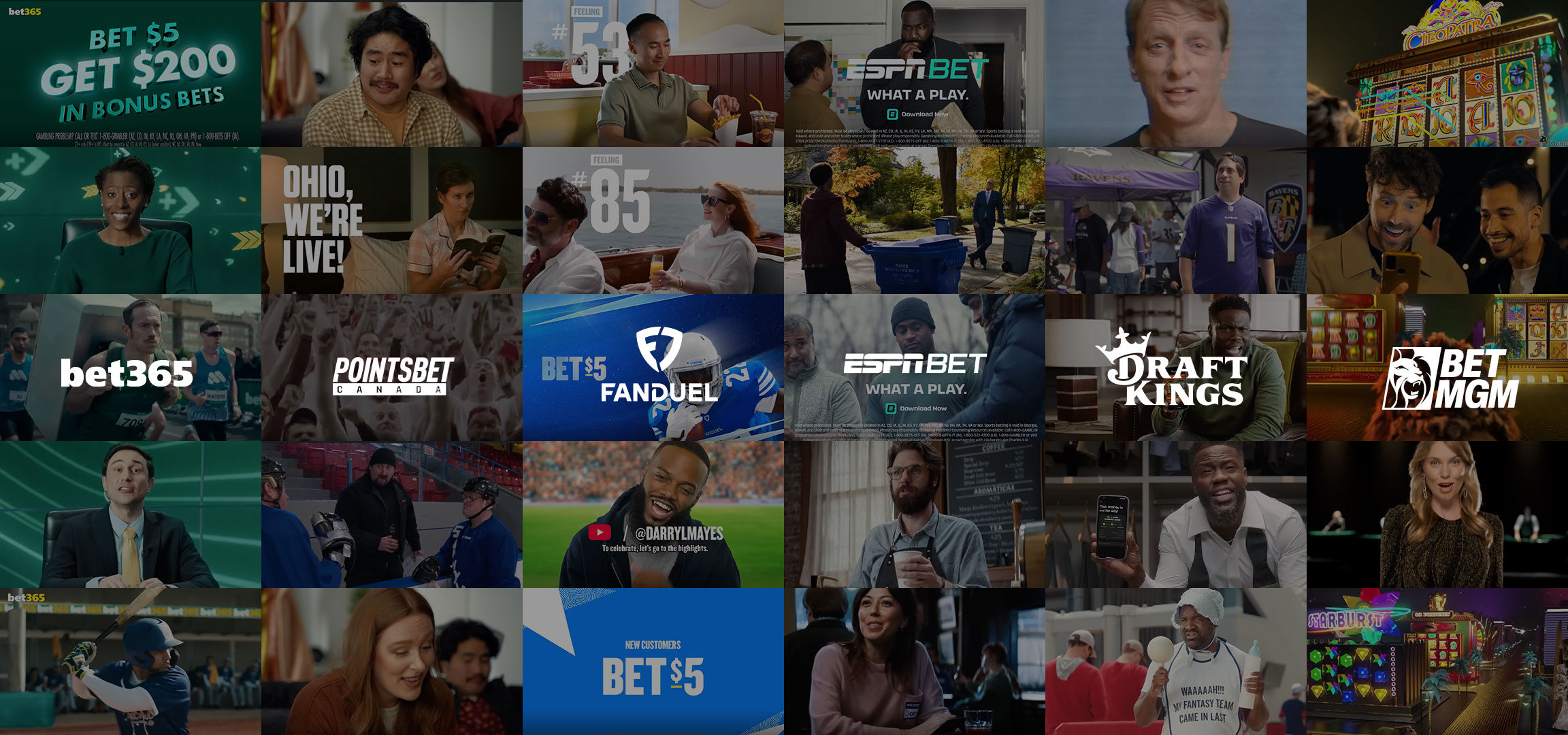 Sports Gambling Ads Thumbnails